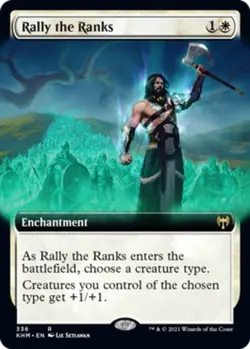 Rally the Ranks - Foil - Extended Art NM, English MTG Kaldheim - Image 1
