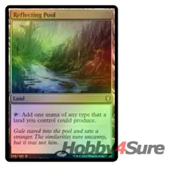 Foil Reflecting Pool M/NM Magic MTG Commander Legends: Battle For Baldur's Gate - Image 1