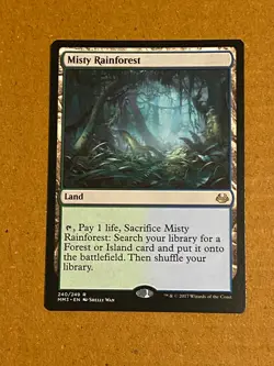 Magic the Gathering : MODERN MASTERS 2017 Misty Rainforest NM MTG - Image 1