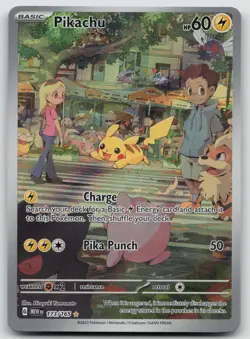 Pikachu 173/165 Illustration Rare 151 Pokemon Holo - Image 1