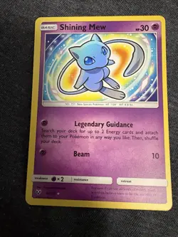 Shining Mew 40/73 Shiny Holo Rare Shining Legends 30 HP English Pokemon TCG Card - Image 3