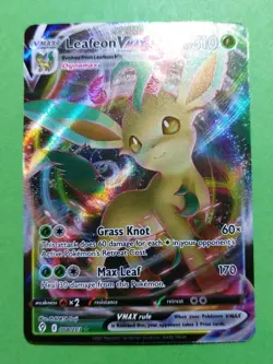 Leafeon VMAX 008/203 SWSH07: Evolving Skies Holo Pokemon, NM - Image 1