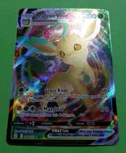 Leafeon VMAX 008/203 SWSH07: Evolving Skies Holo Pokemon, NM - Image 2