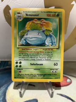 Venusaur 15/102 Pokemon Base Set Unlimited Holo Rare Card WOTC NM - Image 1