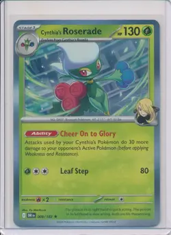 Cynthia’s Roserade 008/182 Holo Rare Destined Rivals Pokemon TCG - Image 1