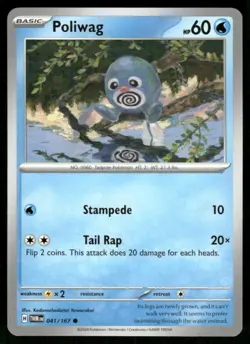 2024 Scarlet & Violet Series - Twilight Masquerade Poliwag Common #41 - Image 1