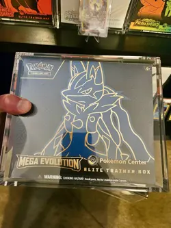 Pokemon Center Mega Evolution Gardevoir & Lucario PC ETB's (Both)In Acrylic Case - Image 1