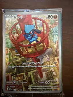 Pokemon RIOLU MEP 010- Mega Evolution - ILLUSTRATION RARE PROMO - Sealed - Image 1