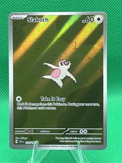 Pokemon Slakoth 212/191 SV08 Surging Sparks Illustration Rare Holo HP60 EN - Image 2