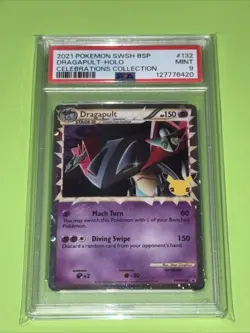 2021 POKEMON SWSH PROMO CELEBRATIONS COLLECTION #132 DRAGAPULT-HOLO PSA 9 - Image 1