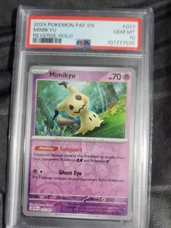 PSA 10 Pokemon PAF EN-PALDEAN FATES REVERSE HOLO #037 MIMIKYU - Image 1