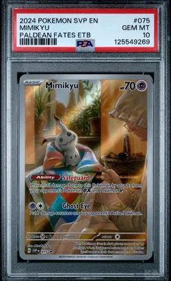 Pokemon TCG Mimikyu SVP075 Black Star Promo Card Paldean Fates - PSA 10 - Image 1