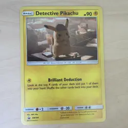 2019 Pokemon DETECTIVE PIKACHU Holo SM194 Black Star Promo MP - Image 1