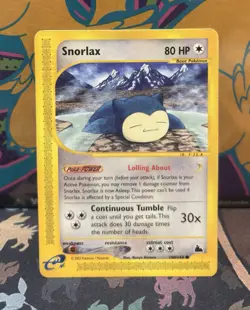 Snorlax 100/144 Skyridge 2003 Non Holo Common Pokemon TCG E-Series MP - Image 1
