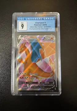 2020 POKEMON BLACK STAR PROMOS #SWSH050 CHARIZARD V CGC 9 - Image 1