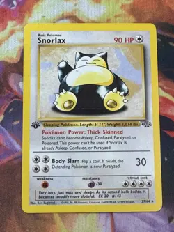 Pokemon Snorlax 27/64 Jungle 1st Edition Rare Regular 90 HP ENG - Image 1