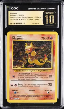 2023 POKEMON TCG CLASSIC CHARIZARD & HO-OH EX DECK - HOLO MAGMAR CGC 10 PRISTINE - Image 1