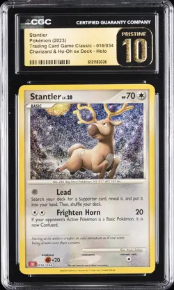 2023 POKEMON TCG CLASSIC #016/034 STANTLER CGC 10 PRISTINE - Image 1