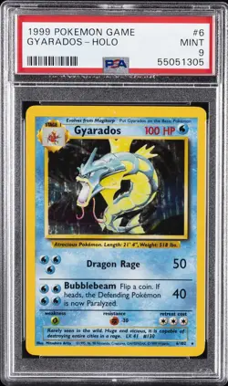1999 POKEMON GAME #6 GYARADOS-HOLO PSA 9 - Image 1