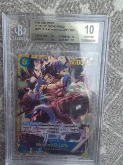 2025 ONE PIECE OP11- A Fist of Divine Speed #118 MONKEY D.LUFFY BGS 10 - Image 1