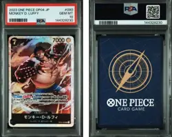 2023 ONE PIECE JAPANESE OP04-KINGDOMS OF INTRIGUE #090 MONKEY D. LUFFY PSA10 - Image 3