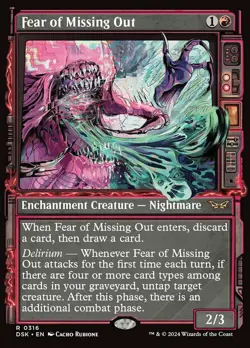 x1 Fear of Missing Out - Showcase R MTG Duskmourn: House of Horror M/NM, English - Image 1