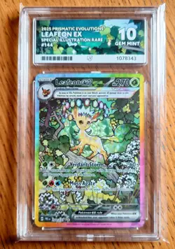 Pokemon TCG Leafeon EX 144/131 SV8.5 Prismatic Evolutions SIR Graded ACE 10 - Image 3
