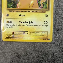 Pikachu 35/108 Cracked Ice Holo 2016 Pokemon TCG - NM - Image 2