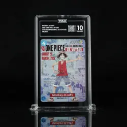 TAG GEM MINT 10 Monkey.D.Luffy College Basketball US Voyage P-055 One Piece - Image 1