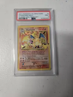 PSA 9 Charizard Holo 4/102 Pokemon Celebrations: Classic Collection 2021 ENGLISH - Image 1