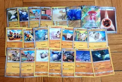 Pokemon SET of (21) ▪FIGHTING TYPES▪Glimmora ex▪Decidueye V◾5 RevHolos▪LP/MP - Image 1