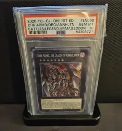 PSA 10 Dark Armed, The Dragon Of Annihilation BLAR-EN050 1st Ed Secret Rare - Image 1