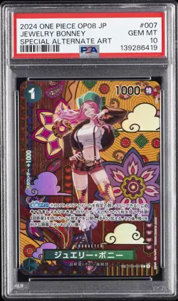 2024 ONE PIECE JAPANESE OP08-TWO LEGENDS #007 JEWELRY BONNEY PSA 10 - Image 1