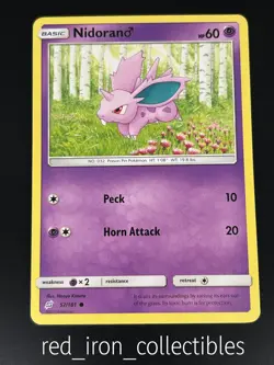 Nidoran 57/181 Common Team Up Sun & Moon Pokemon Card 2019 - Image 1