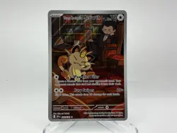 Team Rocket's Meowth 203/182 -Illustration Rare - Destined Rivals Pokemon ✅NM/M✅ - Image 1