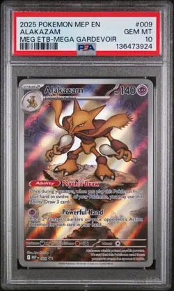 Pokemon Alakazam TCG Black Star Promo Card 009 - PSA 10 - Image 1