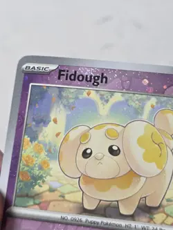 Fidough #038/091 Paldean Fates Reverse Cosmos Holo Costco Pokemon SWIRL - Image 4