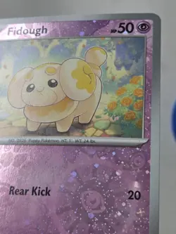Fidough #038/091 Paldean Fates Reverse Cosmos Holo Costco Pokemon SWIRL - Image 5