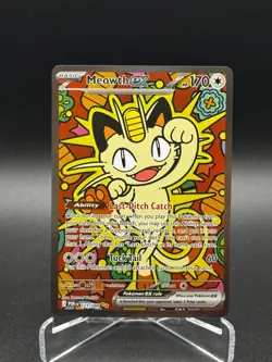 Meowth ex 121/088 Holo Special Illustration Rare Perfect Order Pokemon NM/M - Image 1