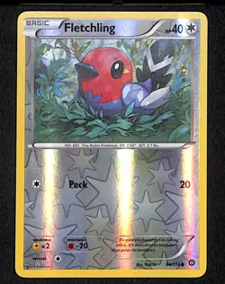 Fletchling 94 Common Pokemon Steam Siege 114 Reverse Holo 2016 - Image 1