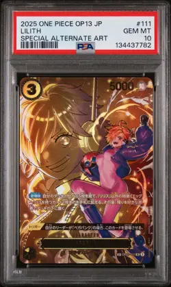 2025 One Piece JPN OP13-111 Lilith Special Alternate Art SP PSA 10 Gem Mt - Image 1