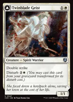 [MTG] Twinblade Geist // Twinblade Invocation (0047) (INR) NM - Image 1