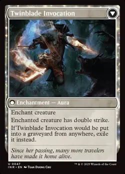 [MTG] Twinblade Geist // Twinblade Invocation (0047) (INR) NM - Image 2