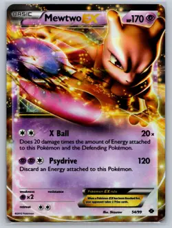 MEWTWO EX 54/99 HOLO EX RARE NEXT DESTINIES POKEMON MP - Image 1