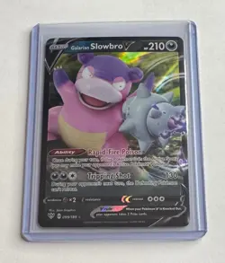 GALARIAN SLOWBRO V 099/189 DARKNESS ABLAZE V RARE POKEMON HOLO NM/M - Image 1