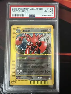 Pokemon Psa 8 Scizor Aquapolis Holo 2003 H21/h32 Rare - Image 1