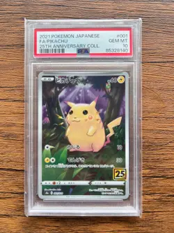 2021 Pokemon Japanese Pikachu 25th Anniversary 001/028 PSA 10 GEM MINT - Image 1