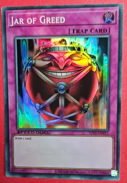 1x Yu-Gi-Oh! Jar Of Greed - STP5-EN015 - Super Rare Speed Duel - NM - Image 1