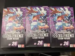 Bandai One Piece Card Game Monkey D. Luffy ST-26 Starter Deck x3 Sealed - Image 1