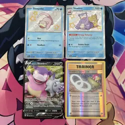 Pokemon TCG | English Slowpoke & Slowbro Mixed Rarity X4 Card Bundle - Image 1